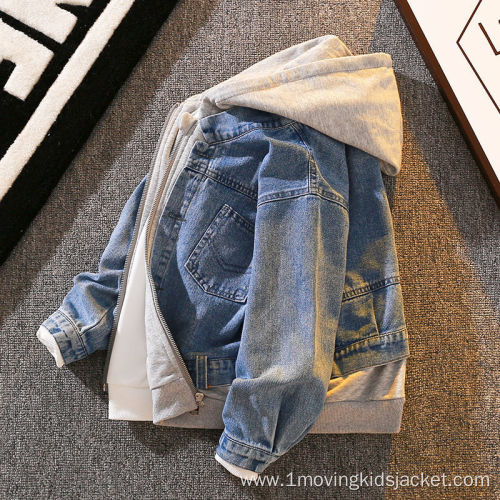 Children's Winter Long-Sleeved Denim Jacket